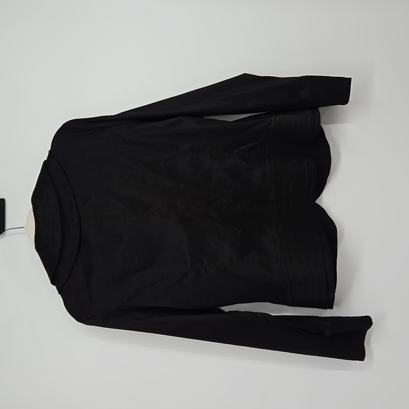 Cira Sun Woo Black Jacket Satin Plus Size Blazer Double Three Button Closure 1X - Picture 8 of 12